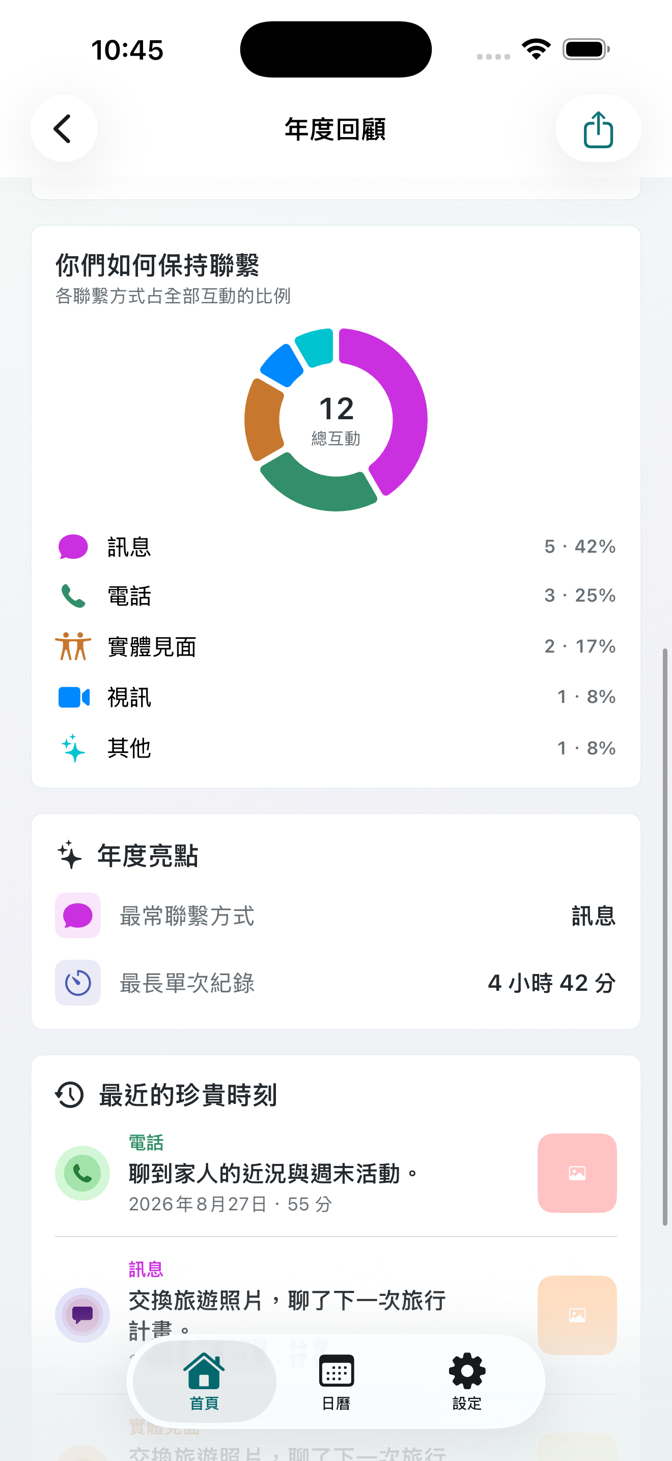 Stats and Insights Feature